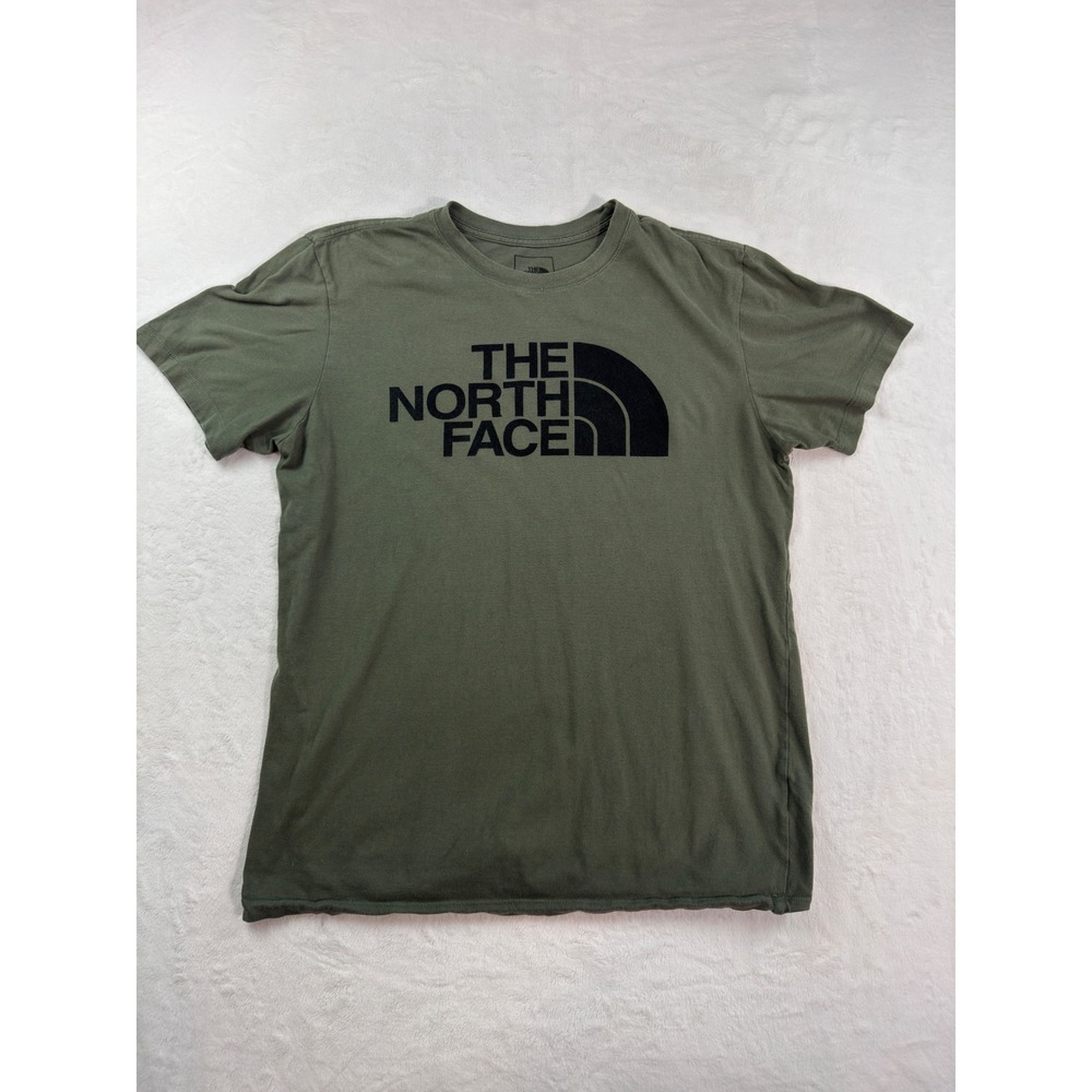 The North Face Mens Graphic Logo T-Shirt Olive Green Short Sleeve Size M